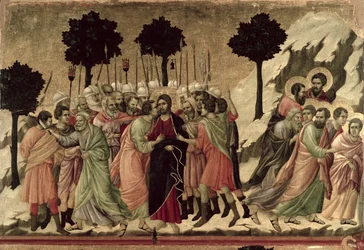 Maestà: Traición de Cristo, 1308-11